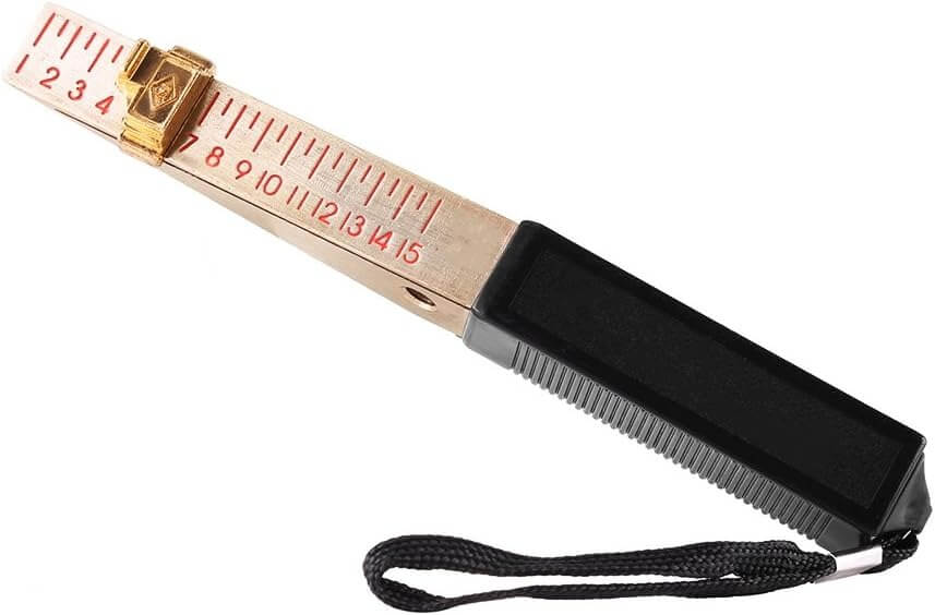 Keilförmige Vernier Fühlerlehre 1-15mm Haus Engineering Inspektion Flachheit Messwerkzeug(Präzision: 0,5mm)