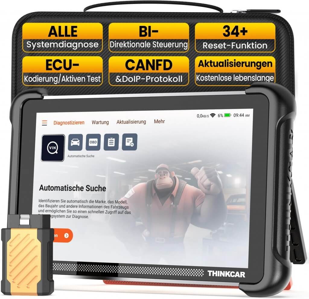 Auto Diagnosegerät, ThinkScan TK689BT OBD2 Diagnosegerät Mit 34 Reset-Funktion + Volle Systemdiagnose, Diagnosegerät Auto Für ECU-Codierung/BI-Direktionale Steuerung/CANFD&DoIP, Kostenlose Updates