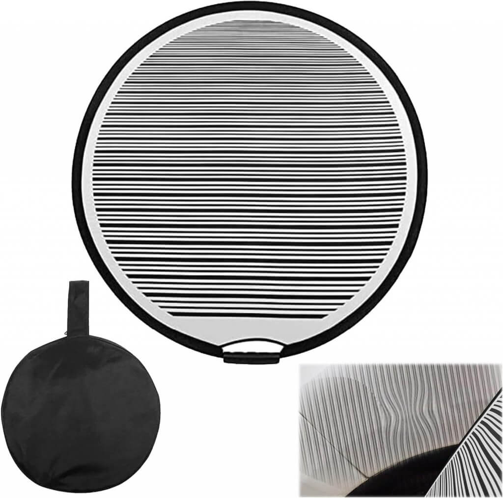 Dellensegel Kfz- Dellen Reparaturset Auto - 25cm Faltbar Dellenreflektorboard mit Tasche, für Autodellen Reparatur Diagnose Karosserieinspektion